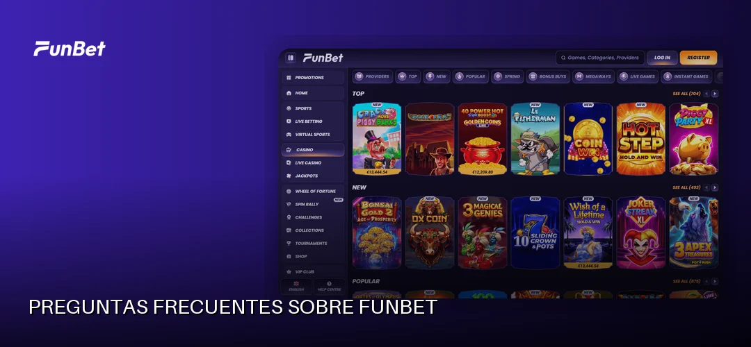 Preguntas frecuentes sobre Funbet