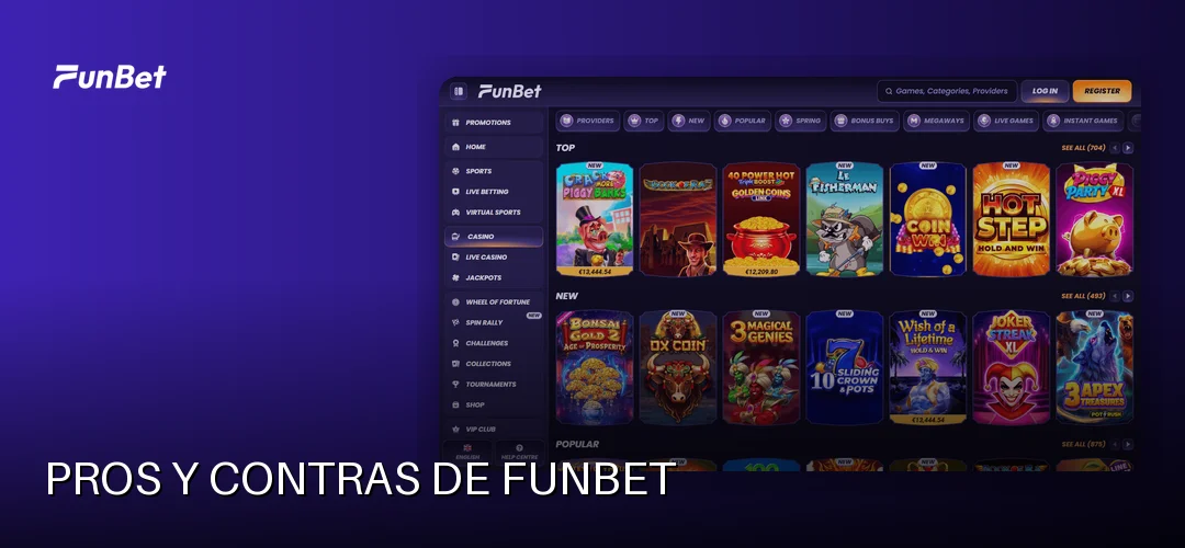 Pros y contras de Funbet
